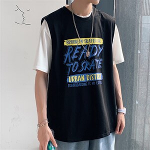 夏季港风宽松青少年休闲背心TC1107-P25图片