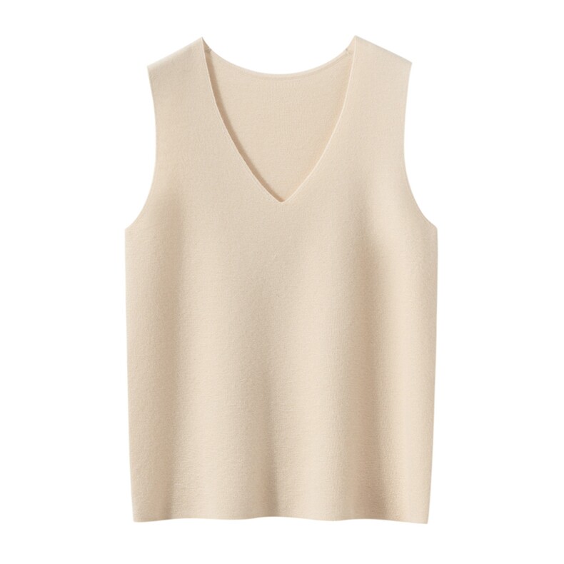 2025年秋季四平V背心时尚百搭通勤休闲，女装背心吊带，朝思纯山羊绒