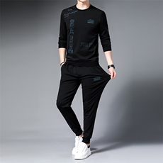 SA9639-2钱塘2020-2中青年男士圆领时尚百搭休闲卫衣套装P137，男装休闲套装，钱塘207-2