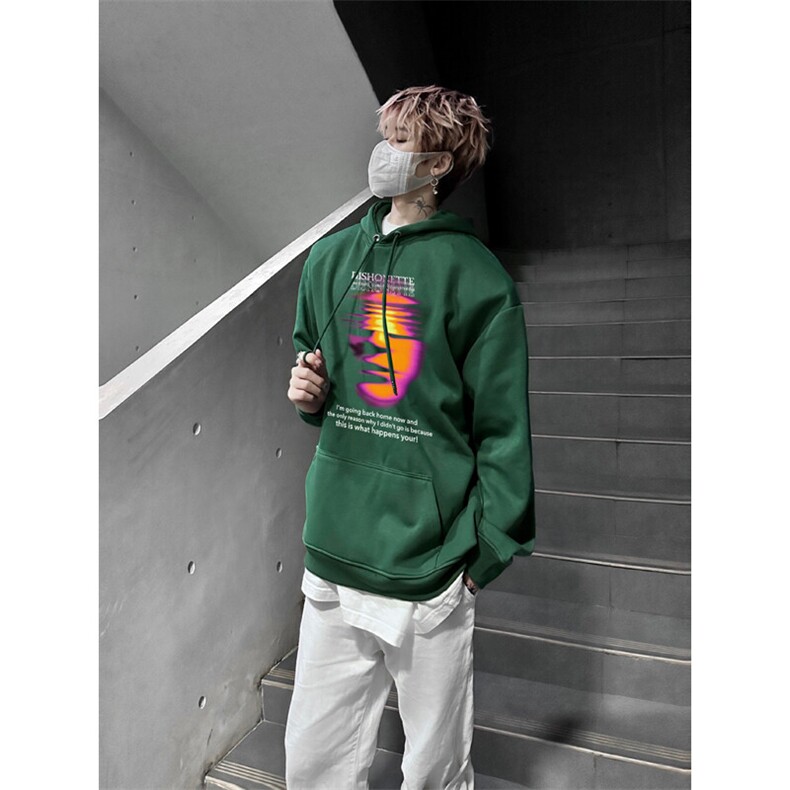克苏鲁科技印花LOGO男女情侣潮牌连帽卫衣,男装卫衣,星座310A-4