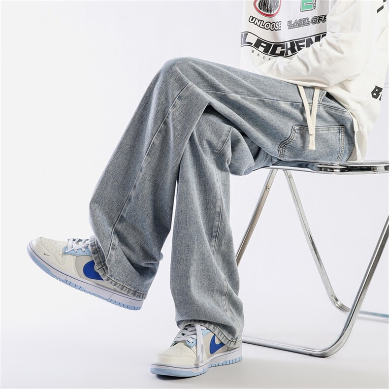【高品质】牛仔裤男美式水洗做旧长裤高街裤子A080-8299-P45控68,男装牛仔裤,电商A080