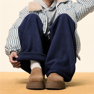 冬季潮流情侣可爱小狗保暖摇粒绒宽松卫裤B315-K884-P65控88图片