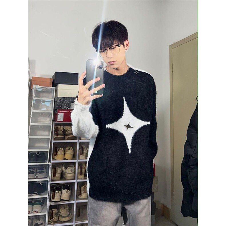 自家图cleanfit毛衣男秋冬款高级感宽松针织衫线衣MYC05-P78,男装针织衫/毛衣,星座1007（原301D）