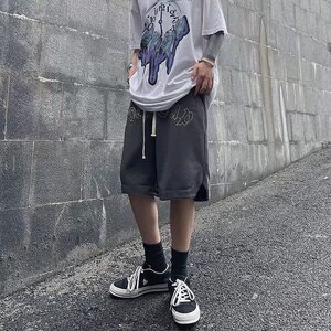 2023夏季字母刺绣运动短裤男潮牌宽松休闲五分卫裤DK0336-P30图片