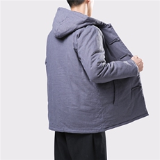9061^冬季风加厚棉袄男士唐装中式棉服佛系古风棉衣潮外套，男装棉衣，钱塘777(原3023)