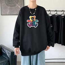 Y2474P38主推男圆领韩版运动外套ins港风青少年上衣21秋冬卫衣，男装卫衣，星座510A-1