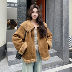 【新品有货】软糯拼接皮毛一体2C213-919-P210-K318，女装短外套，2C213
