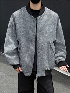 黑墙棒球服工装夹克休闲潮牌高品质立领休闲外套 A436-6107-P75图片