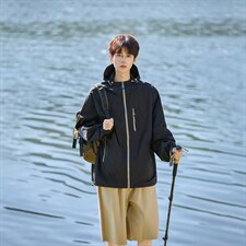 UPF50+有报告凉感轻薄透气宽松大码潮流防晒服DQC659-P48，男装防晒衣，电商B306