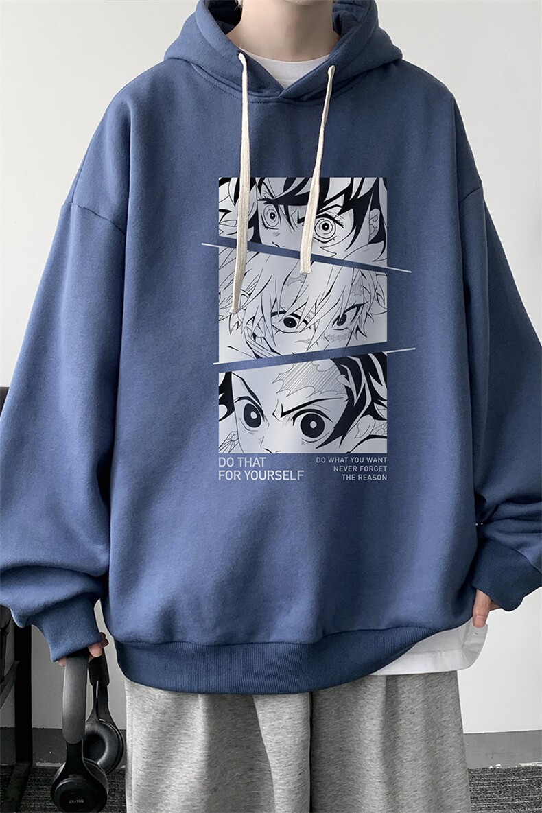 WY2176-P35加绒款-P40纯棉连帽卫衣男大码运动帽衫宽松薄外套男,男装卫衣,电商A040