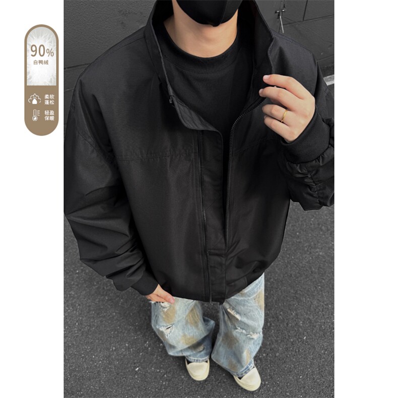 广检90%白鸭绒冬季外景羽绒服充绒量75gM-5XHY25598-特P109,男装羽绒服,电商A022