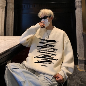 高质量！秋冬季半高领毛衣男士加绒加厚线衣针织衫男DMY523-特P38,格子衫连帽外套搭配图片