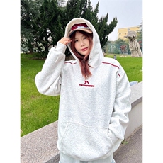 重磅刺绣连帽卫衣男秋冬美式复古潮牌硬挺帽衫情侣外套WYF15P46，女装短外套，星座1013-5