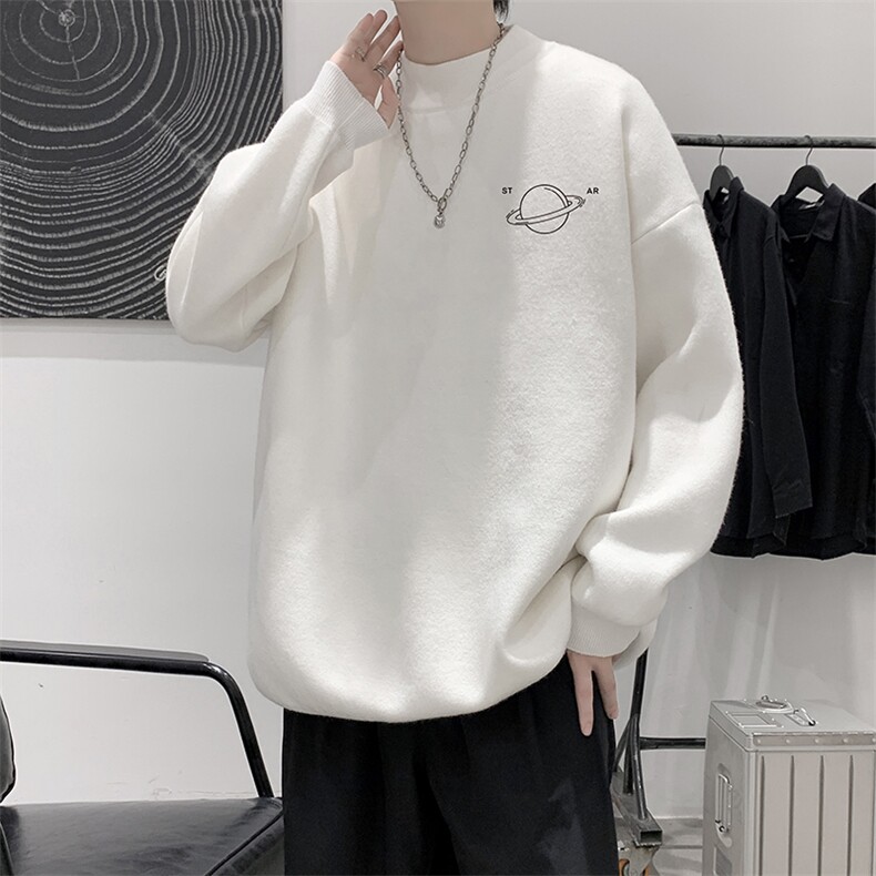 控68半高领毛衣男士大码针织衫男毛线衣男 M18238-P45 加绒款-P65图片