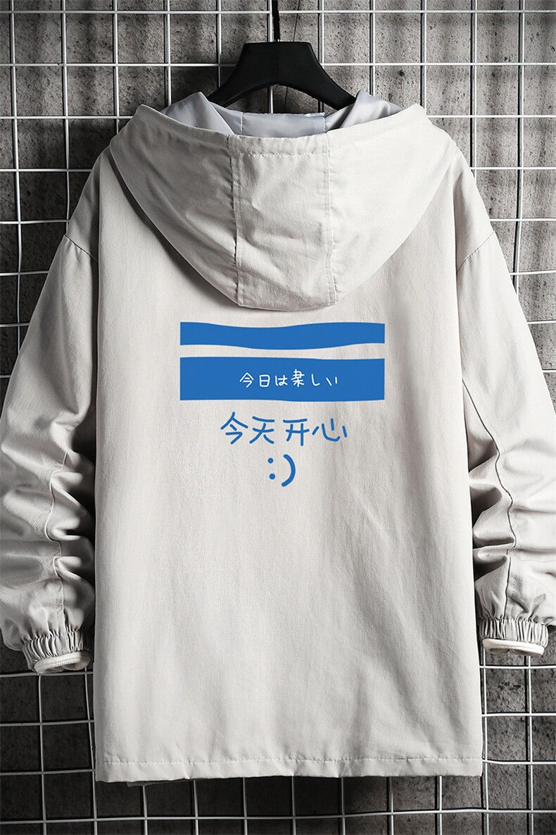 JK41033-P85加棉款-P115纯棉连帽夹克男士大码工装夹克男网格,男装夹克,电商A040A