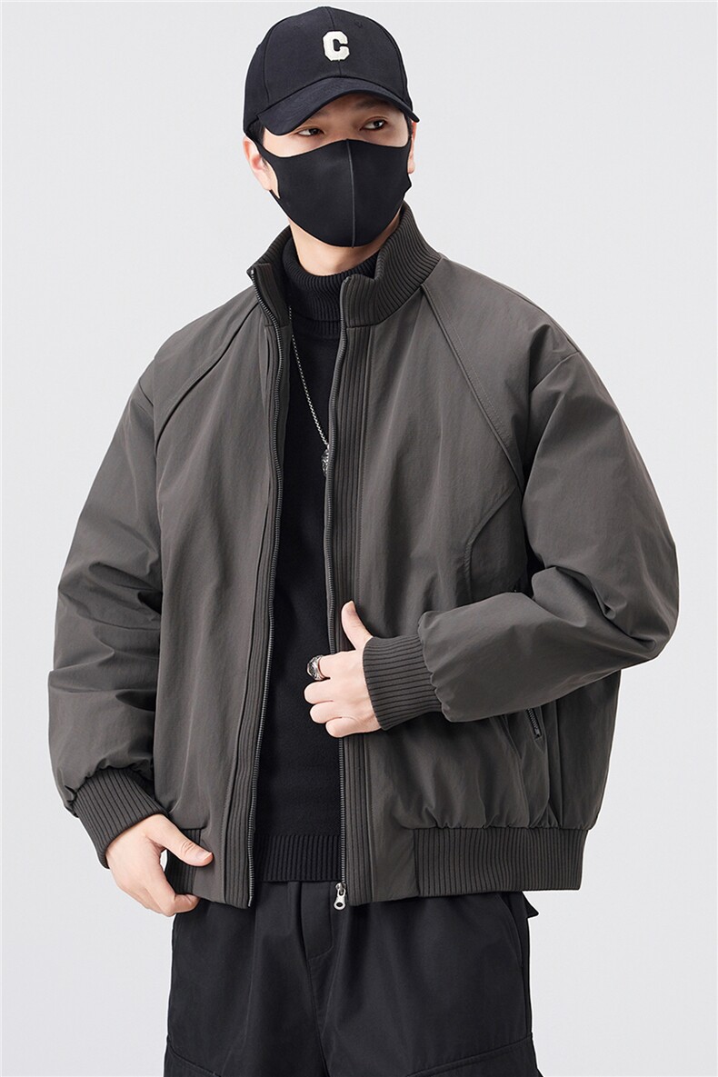 标50绒立领男士羽绒服冬季2025新款夹克外套A313-25658-P215,男装夹克,电商A313