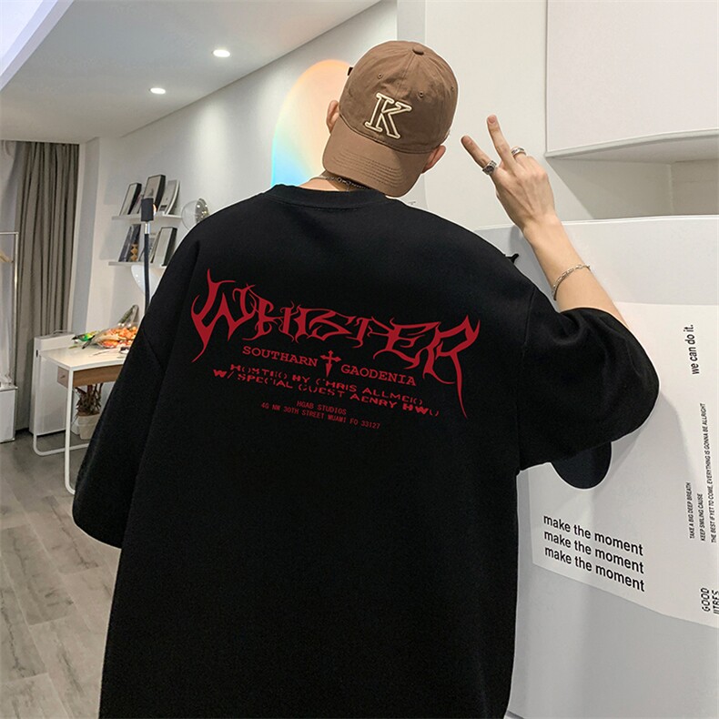 量大优供视频220克美式短袖t恤T3169得物直播有280克品质,男装T恤,电商A486