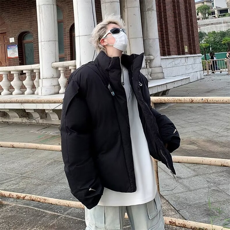 保暖小众设计立领棉衣棉服男金属潮牌加厚棉袄痞帅外套冬季MY113,男装夹克,星座1116A-1（原606A）