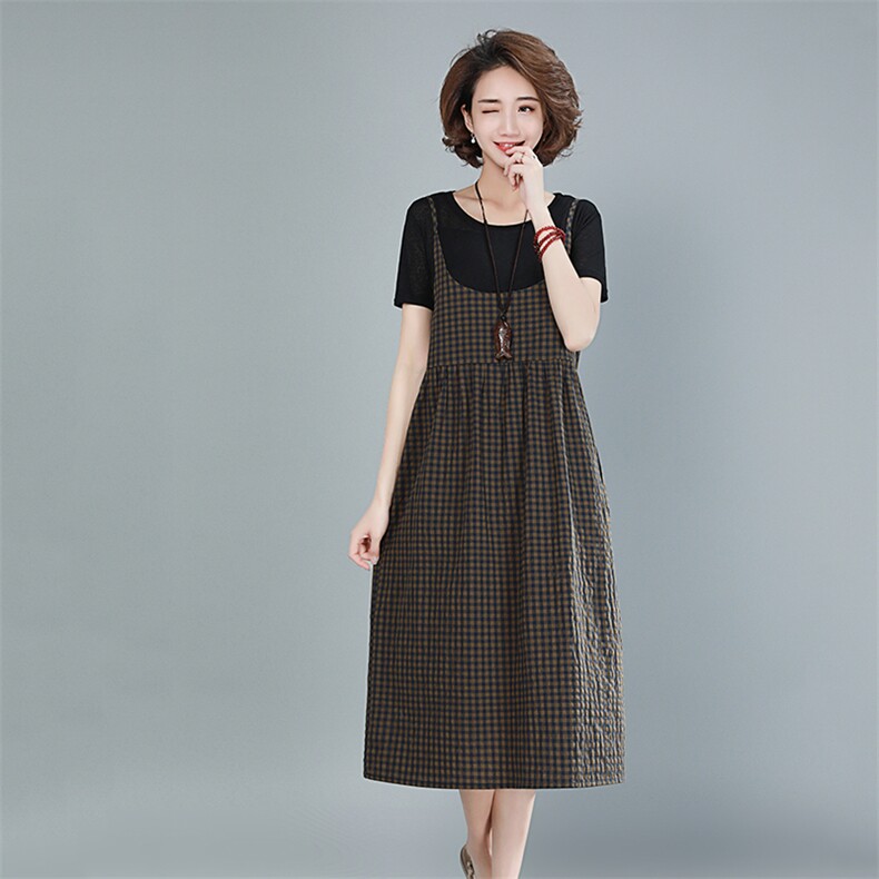 2021年夏季新款连衣裙女中长款韩版休闲套装女两件套装裙子洋气,女装连衣裙,简韵佳
