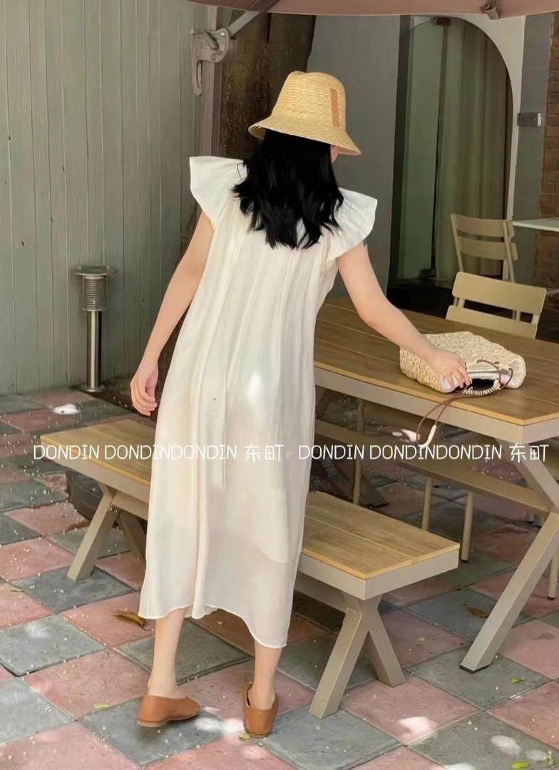 现货压褶A版连衣裙，女装连衣裙，东町