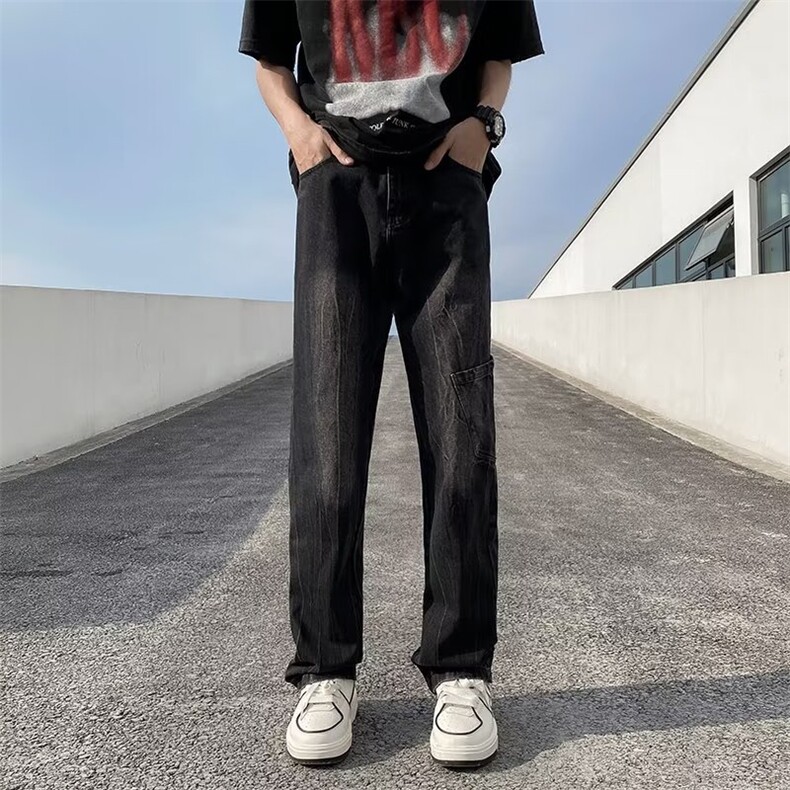 美式牛仔裤男春秋新款休闲直筒裤K647P38,男装牛仔裤,星座1116-2