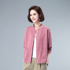 2021年秋季新款短外套女士短款韩版宽松显瘦开衫棒球服女棉,女装短外套,简韵佳