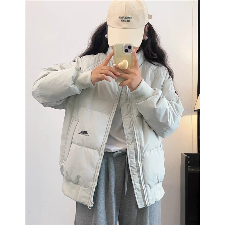 立领短款棉服女2025冬季新款小个子美式宽松保暖加厚情侣棉衣外套图片