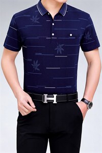 爸爸夏装短袖T恤中年男士上衣服薄中老年人男装POLO衫40-50岁，男装T恤，电商B212（原钱塘6029）