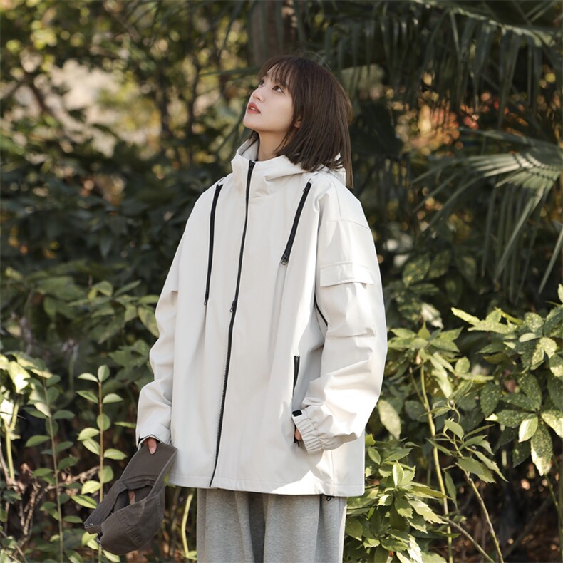 春季新款现货中性风夹克三防冲锋衣宽松男外套DSA157B-JK1562-P75图片
