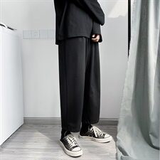 秋冬棉男士运动裤休闲长裤直筒加肥裤子宽松W/加绒40，男装休闲裤，星座1506-1