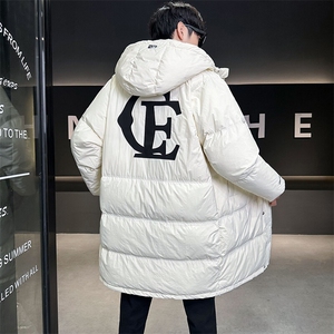 2024新款男士羽绒服中长款刺绣简约百搭外套B240-Y1582-P245图片