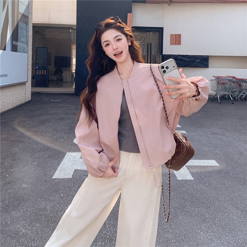 新款年后出粉色休闲夹克外套5534P145K238,女装短外套,2C176
