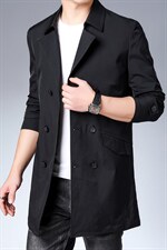 2023秋季新款男装中青年男士商务休闲外套长袖风衣男薄款翻领上衣，男装风衣，电商B212（原钱塘6029）