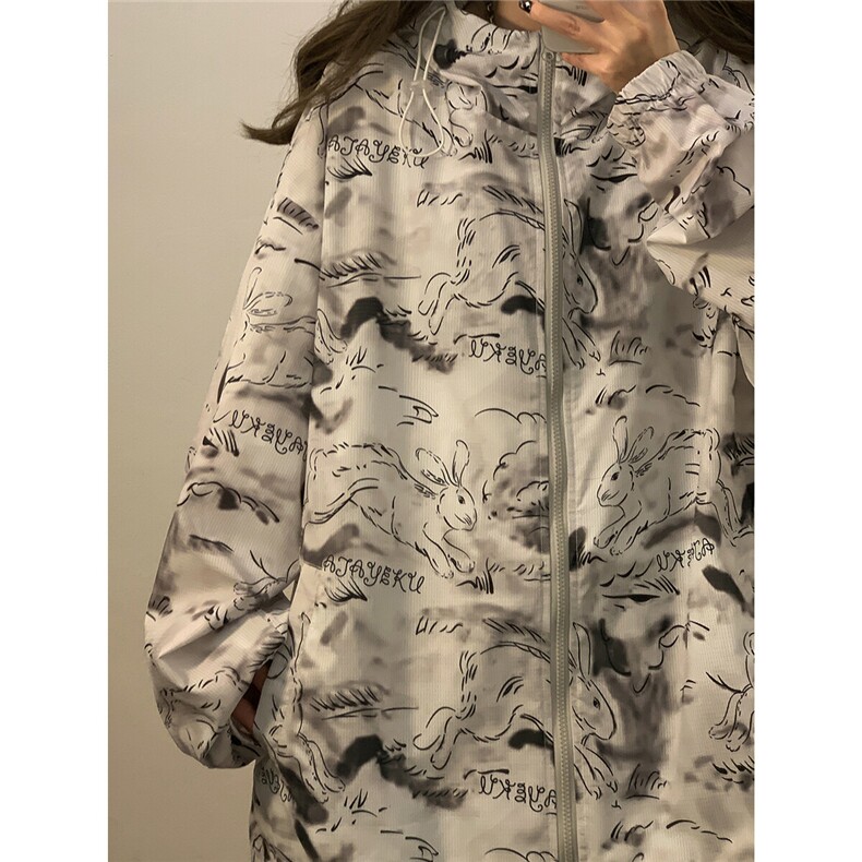 2025夏季新款动物连帽宽松情侣防晒衣F167/P69，女装防晒衣，星座202-3