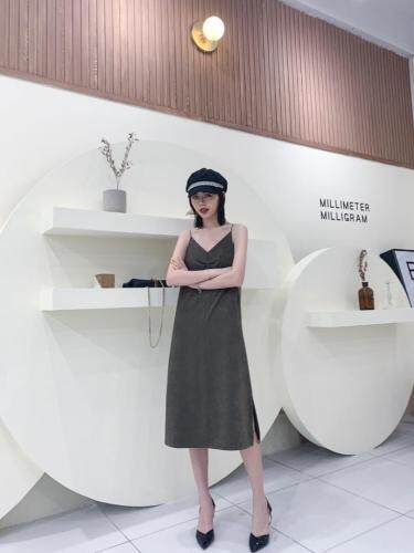 现货，极简轻奢吊带连衣裙，女装背心吊带，SUKEYI 舒可衣