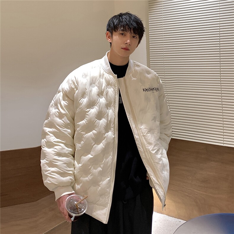 1定制面料宽松保暖棒球领大码M-5XL羽绒服男外套8709P168控229,男装羽绒服,星座226-2