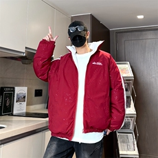 XZ-230-1MY50港风宽松简约满天星双面穿休闲立领面包服P128控158，男装棉衣，星座230-1