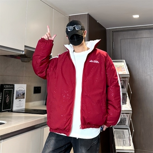 XZ-230-1MY50港风宽松简约满天星双面穿休闲立领面包服P128控158图片