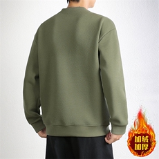 卫衣男秋冬纯色休闲时尚圆领一体绒加绒加厚针织衫卫衣25001-P58，男装针织衫/毛衣，星座310B-3