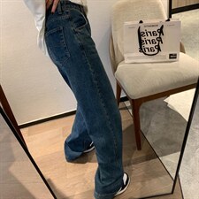 三色直筒牛仔裤，女装牛仔裤，XTZ style