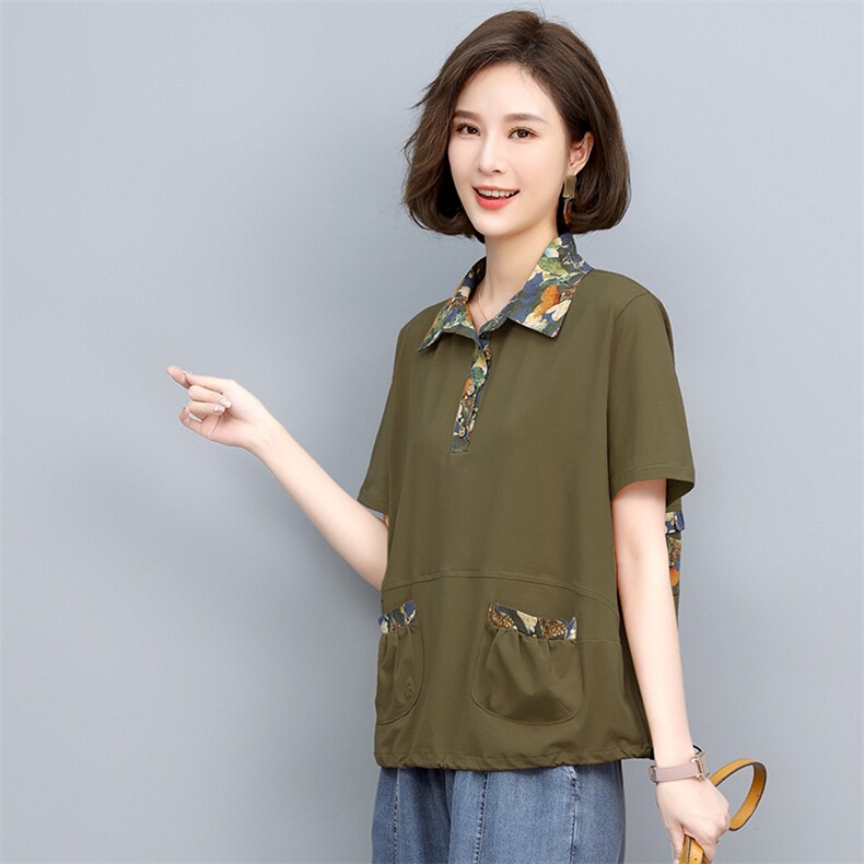 2022夏季新款女装宽松显瘦短袖衬衫,女装衬衫,悦见她
