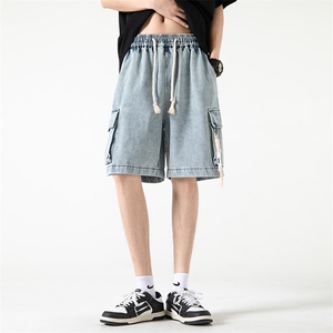 直播品质港风薄款男士五分休闲简单时尚潮流运动短裤XD22903-P45图片