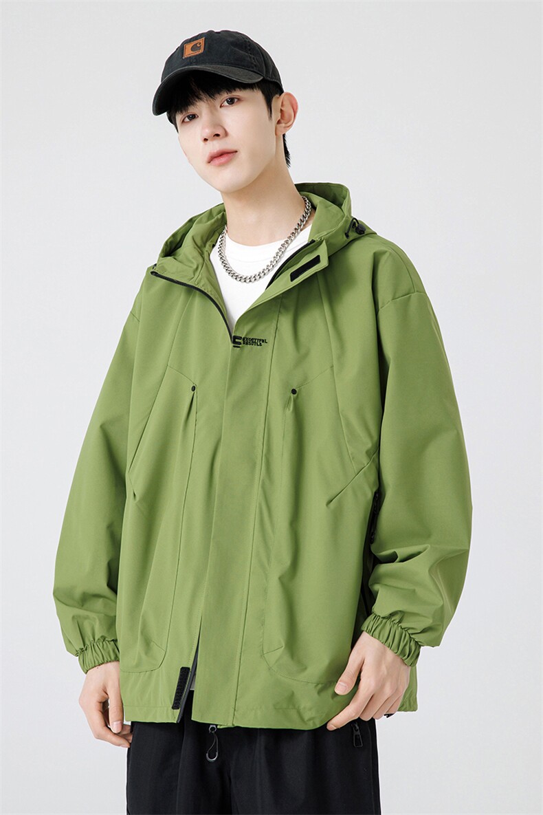 连帽运动夹克户外冲锋防雨防风休闲男女同款外套F745-特价P37,男装夹克,电商A007