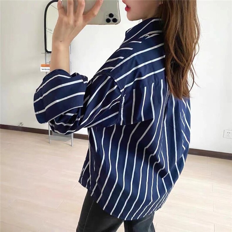 2022新款韩版宽松百搭休闲衬衫,女装衬衫,L·H·X
