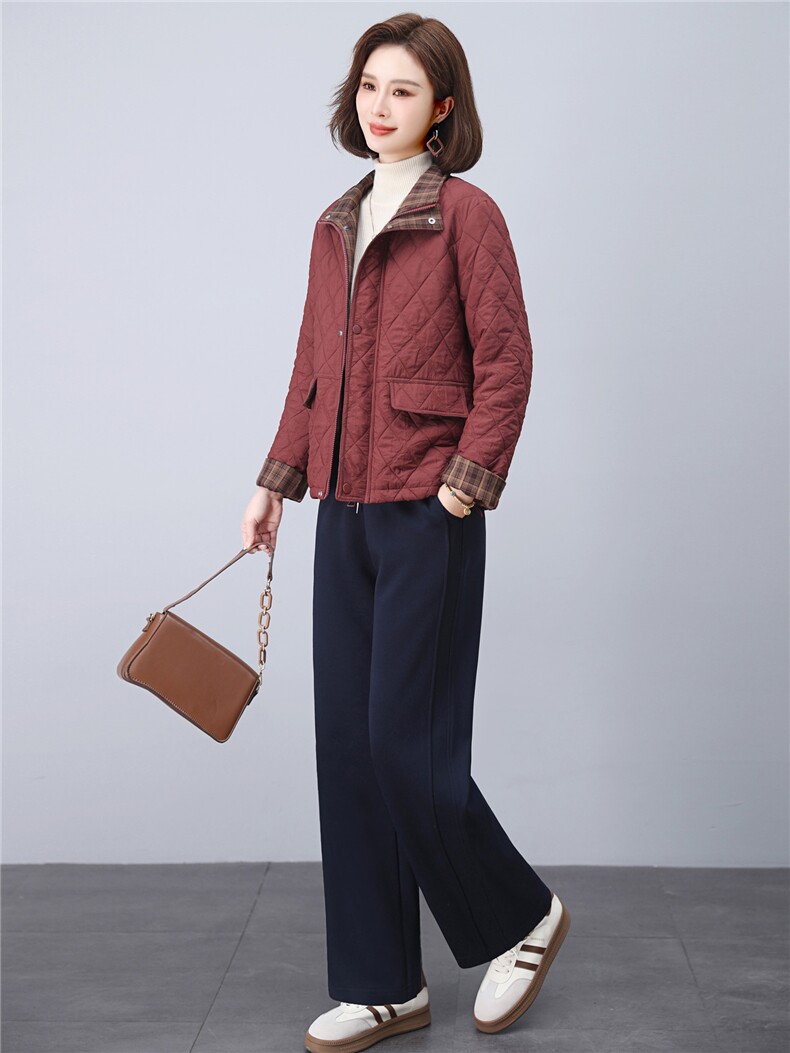 现货春秋冬加厚夹棉时尚套装女2026新款韩版宽松显瘦休闲两件套,女装套装/套裙,璐依舞