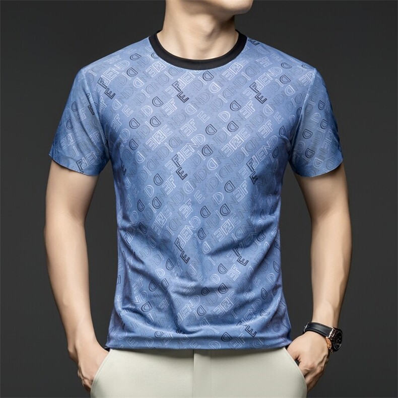 R-DC9517夏季新款男士T恤衫简约男士短袖圆领通勤男装，男装T恤，电商B360