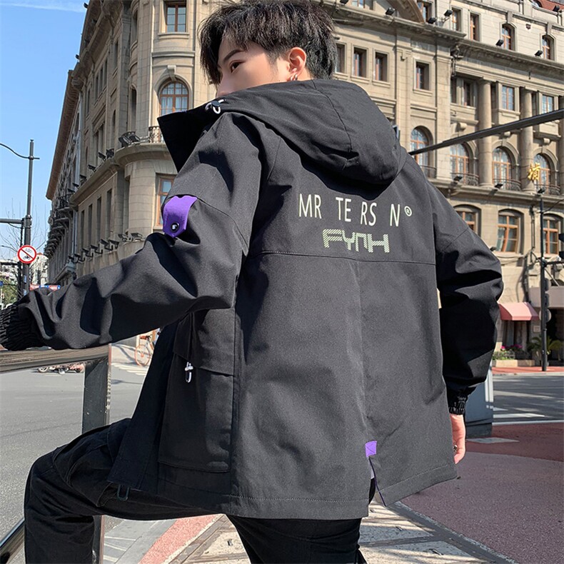男士秋季新款韩版夹克男潮牌百搭休闲夹克连帽外套A112-jk115-P75,男装夹克,星座1206（原A206）