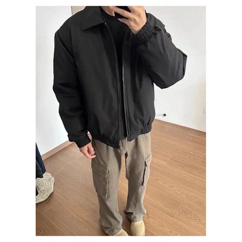 美式飞行服夹棉夹克男款cleanfit痞帅翻领短款行政外套YJ15-P70,男装夹克,星座1001-1