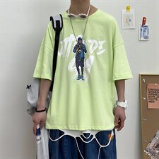 港风夏季t恤男潮流时尚印花t恤男A210-A8366-P32,男装T恤,星座210-3
