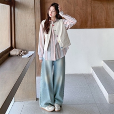 背心加衬衣两件套8811P165K248，女装短外套，2C323